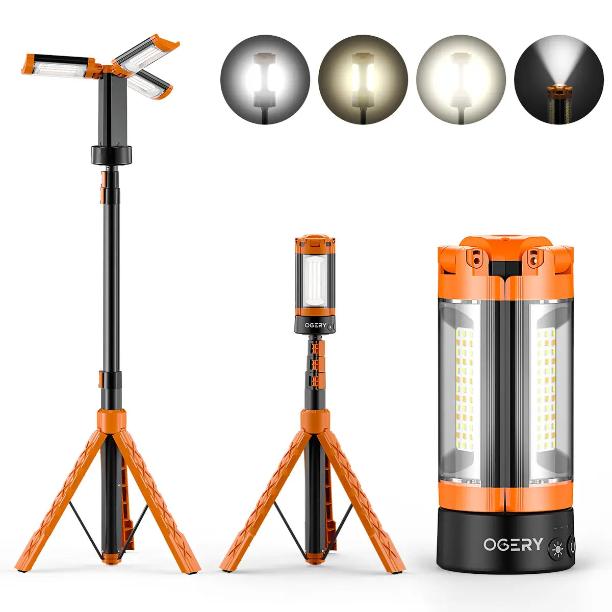 Rechargeable Camping Light with Tripod & 2200LM Brightness