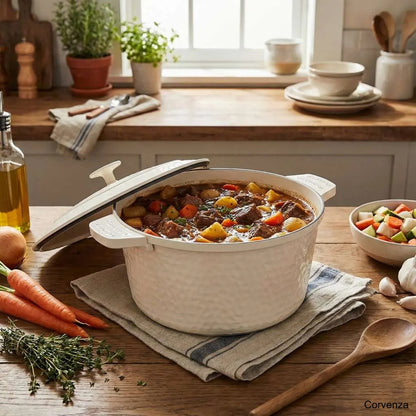 5QT Ceramic Dutch Oven Pot for Bread Baking & Cooking