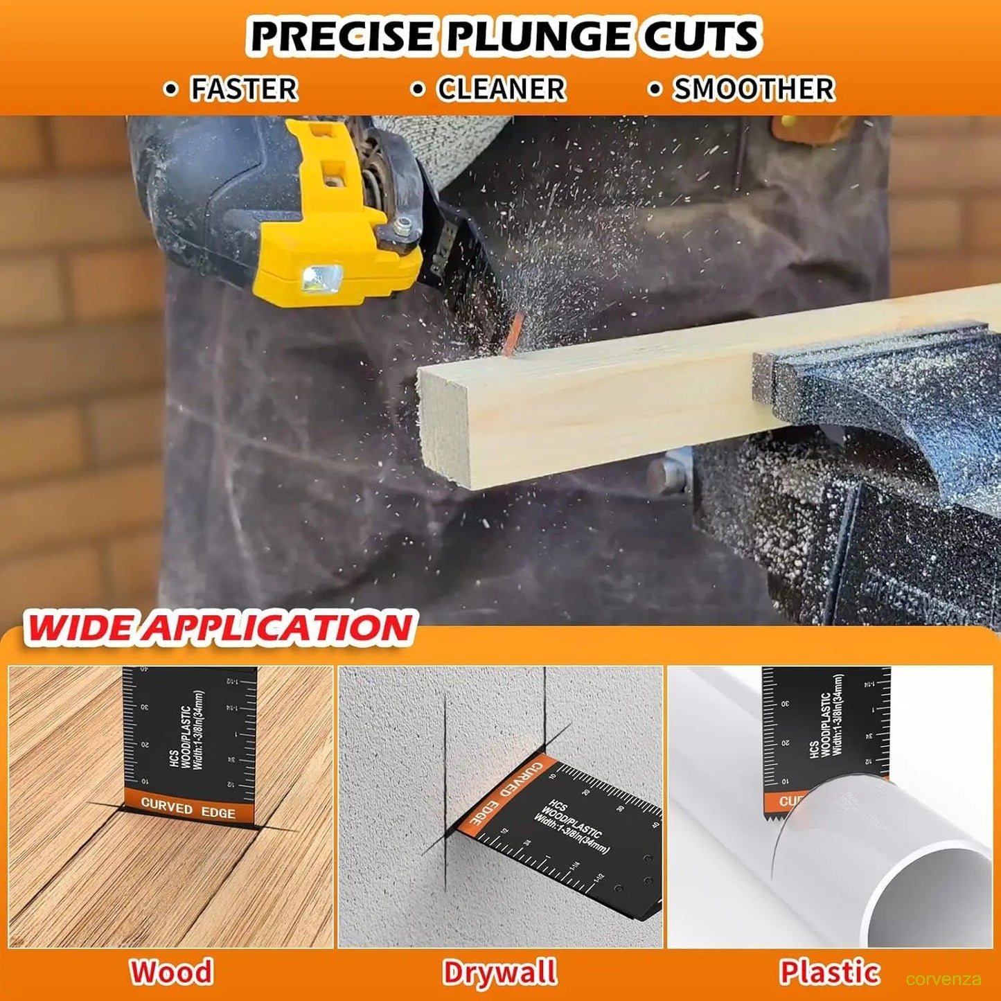 152 Titanium Alloy Woodworking Reciprocating Saw Blade with Sandpaper