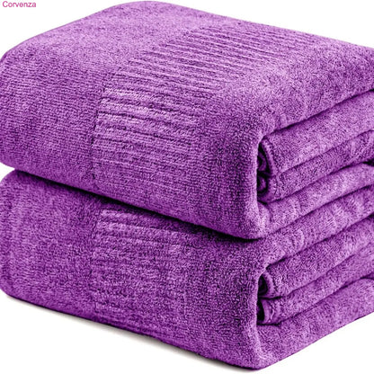 Large Super Absorbent Bath Towels – Quick Dry & Soft, 2 or 4 Pack