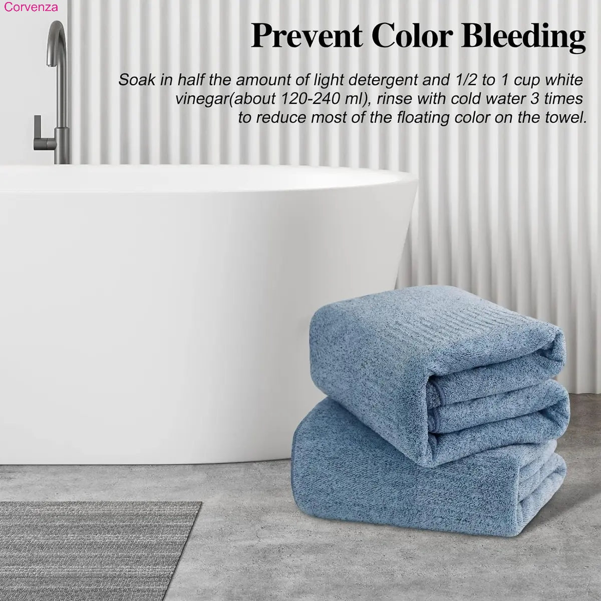 Large Super Absorbent Bath Towels – Quick Dry & Soft, 2 or 4 Pack