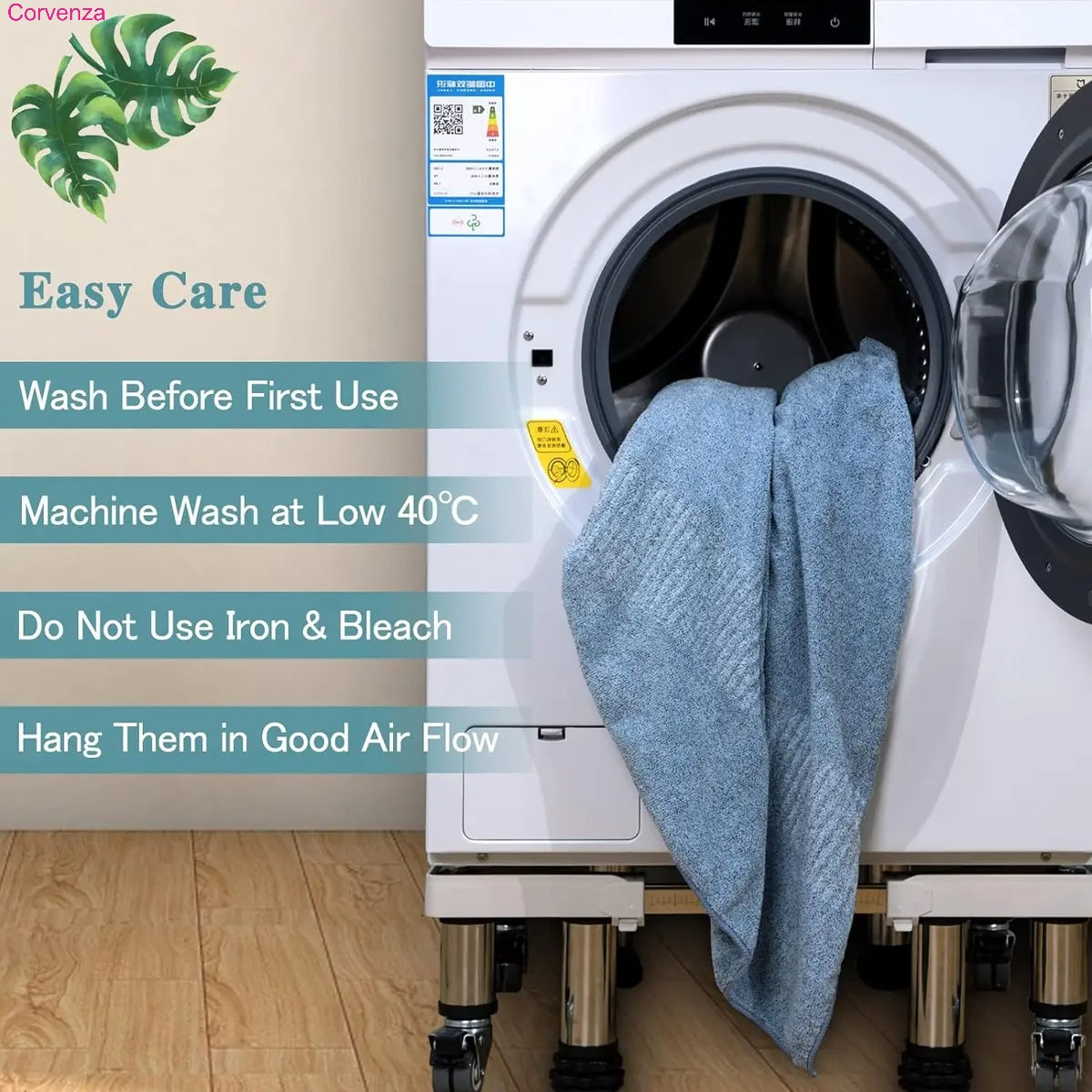 Large Super Absorbent Bath Towels – Quick Dry & Soft, 2 or 4 Pack