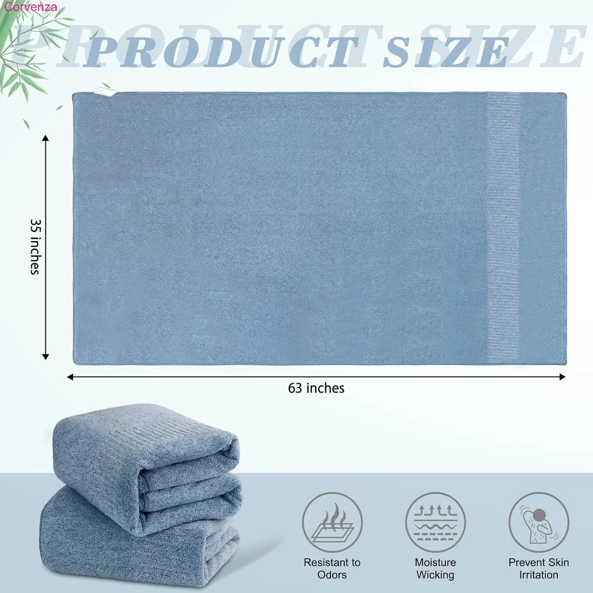Large Super Absorbent Bath Towels – Quick Dry & Soft, 2 or 4 Pack