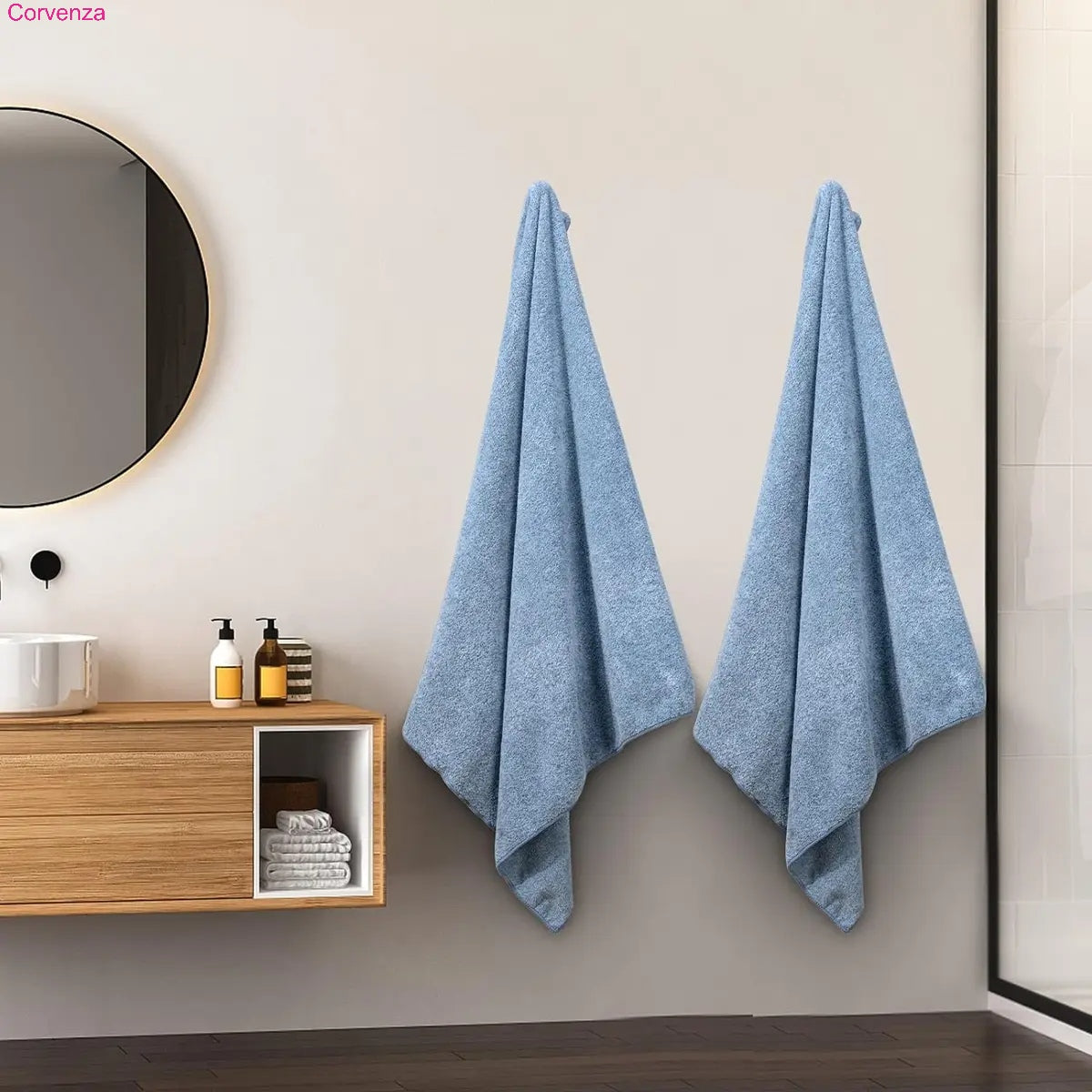Large Super Absorbent Bath Towels – Quick Dry & Soft, 2 or 4 Pack