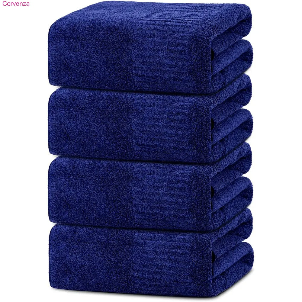 Large Super Absorbent Bath Towels – Quick Dry & Soft, 2 or 4 Pack