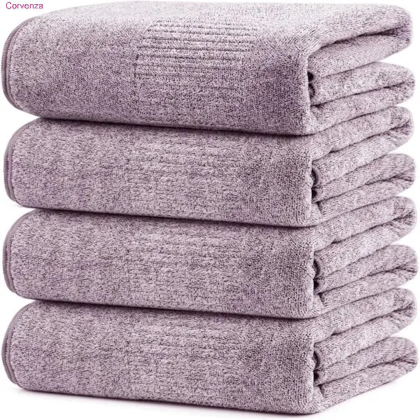 Large Super Absorbent Bath Towels – Quick Dry & Soft, 2 or 4 Pack
