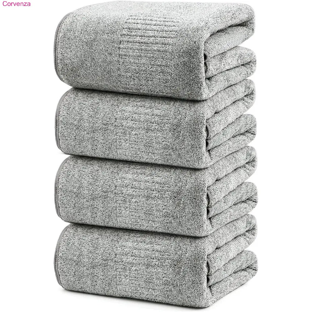 Large Super Absorbent Bath Towels – Quick Dry & Soft, 2 or 4 Pack