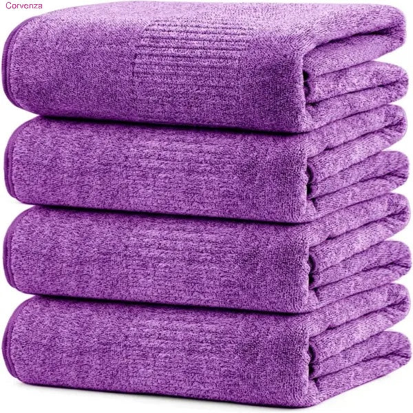 Large Super Absorbent Bath Towels – Quick Dry & Soft, 2 or 4 Pack