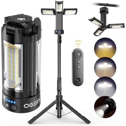 Rechargeable Camping Light with Tripod & 2200LM Brightness
