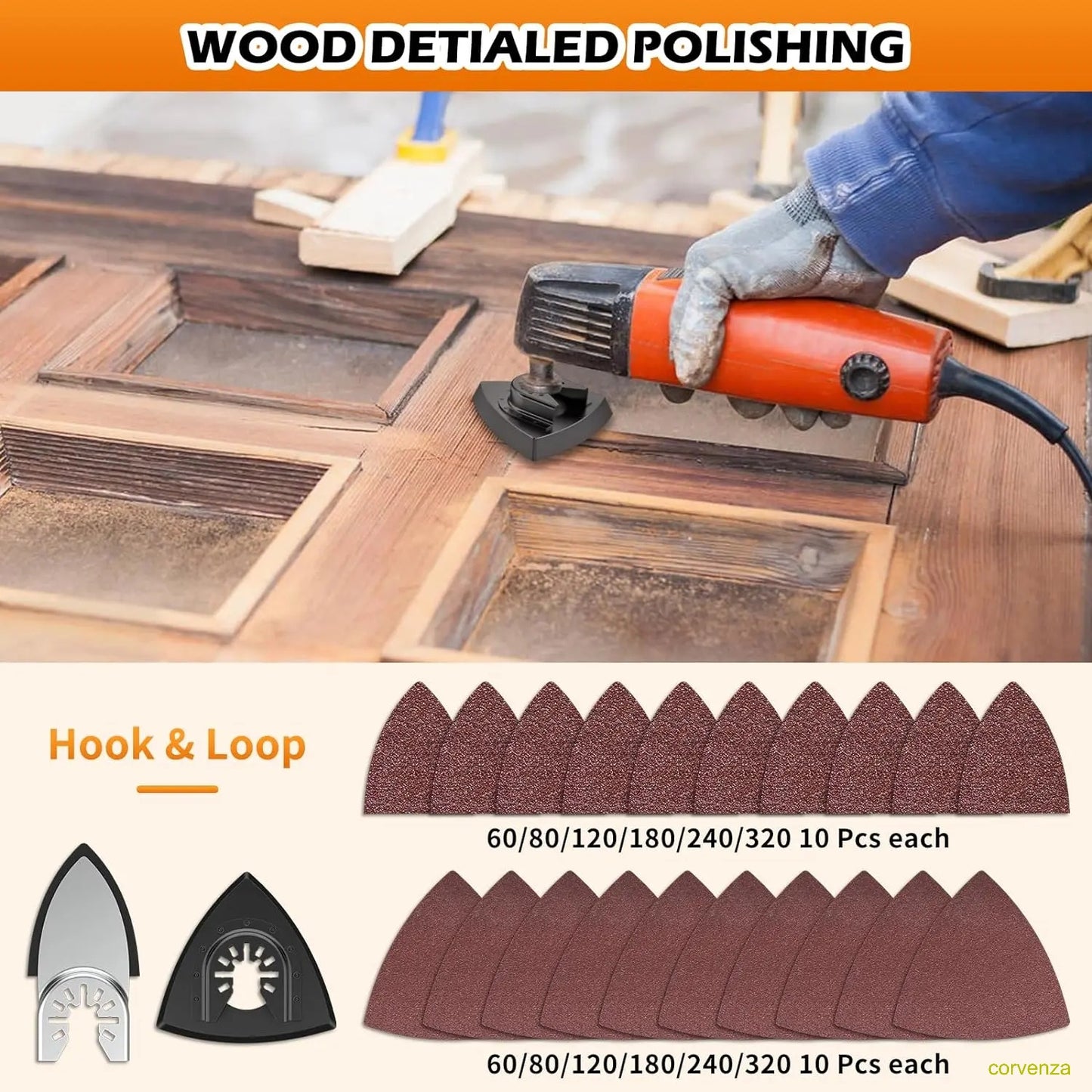 152 Titanium Alloy Woodworking Reciprocating Saw Blade with Sandpaper